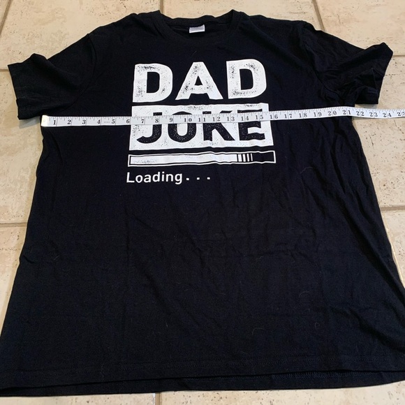 "Dad Joke Loading..." Funny Graphic T-Shirt - Black, Size Large - Picture 4 of 5